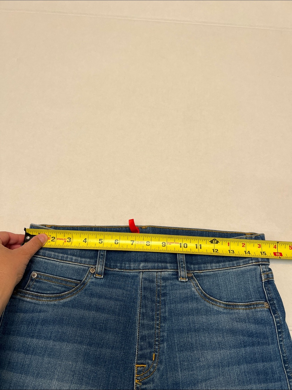 SPANX Wide-Leg High-Rise Jeans Medium Wash Stretch Shaping denim pants medium - Picture 6 of 13